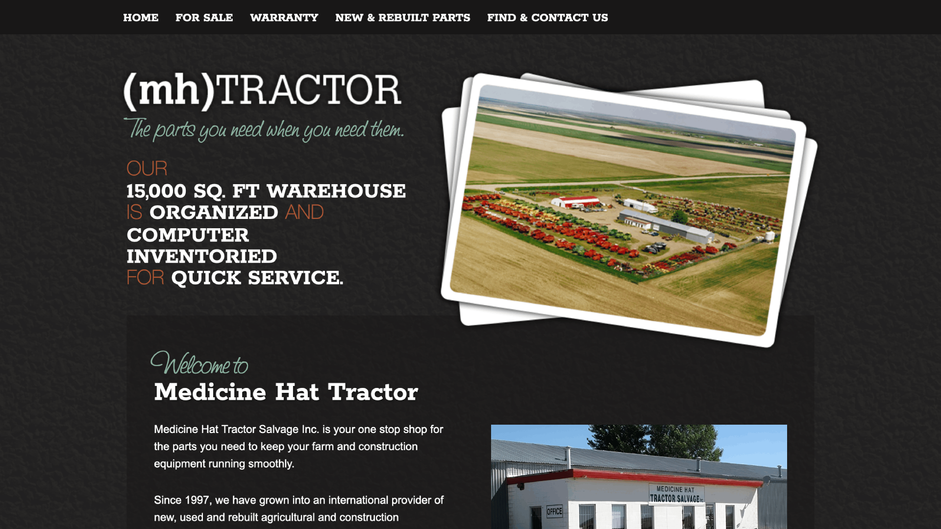 Medicine Hat Tractor Salvage website